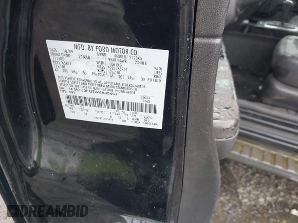 2010 Ford Escape Limited с VIN 1FMCU9EG7AKA85450, выставлен на аукционе IAAI как лот 41991297 с пробегом Не указан миль и . История ставок и продаж доступна на DreamBid. Изображение 9.