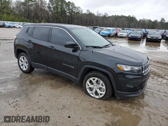 2024 Jeep Compass Sport with VIN 3C4NJDANXRT102040, listed as a Copart auction lot 48545325 with 10,668 mi miles and Salvage Title. Bid and sale history available at carsss.com. Image 4.