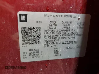 2020 GMC Acadia Denali z VIN 1GKKNXLS1LZ228836, wystawiony jako Copart lot #56042385 z przebiegiem 111 736 mil mil oraz Szkody całkowita. Historia ofert i sprzedaży dostępna na DreamBid. Obrazek 13.