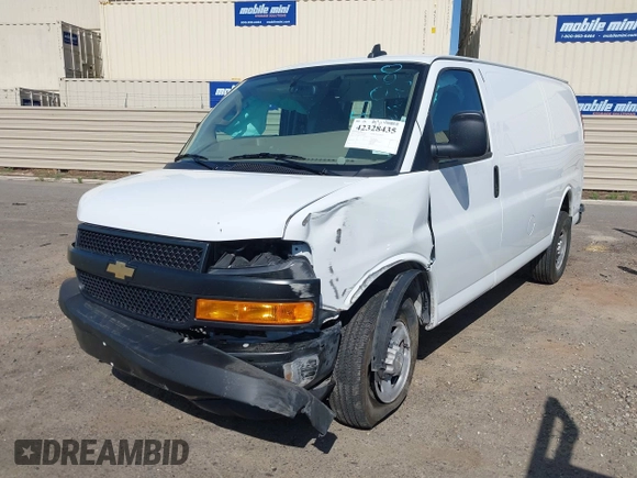 2023 Chevrolet Express Cargo с VIN 1GCWGAFP2P1109998, выставлен на аукционе IAAI как лот 42328435 с пробегом 5 258 миль миль и . История ставок и продаж доступна на DreamBid. Изображение 2.