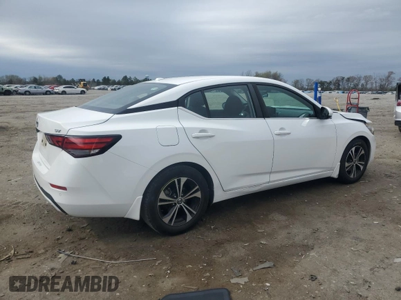 2020 Nissan Sentra SV with VIN 3N1AB8CV9LY267140, listed as a Copart auction lot 51565455 with 63,256 mi miles and Salvage Title. Bid and sale history available at DreamBid. Image 3.