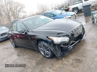 2015 Infiniti Q50 Premium with VIN JN1BV7AR6FM398951, listed as a IAAI auction lot 41635038 with 103,379 mi miles. Bid and sale history available at carsss.com. Image 1.