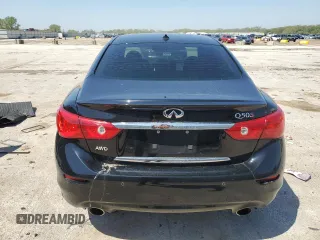 2014 Infiniti Q50 Premium with VIN JN1BV7AR8EM686789, listed as a Copart auction lot 53973905 with 130,695 mi miles and Salvage title. Bid and sale history available at DreamBid. Image 6.