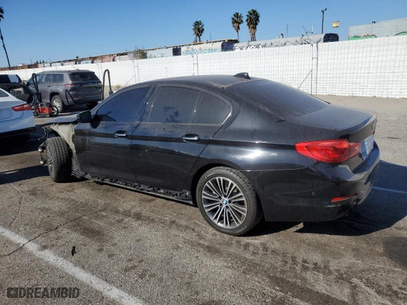 2017 BMW 5 Series 530i with VIN WBAJA5C33HG895276, listed as a Copart auction lot 88411755 with 69,953 mi miles and Salvage Title. Bid and sale history available at carsss.com. Image 2.