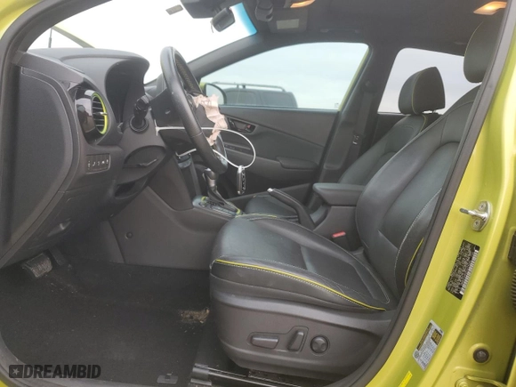 2019 Hyundai Kona Ultimate with VIN KM8K53A50KU274540, listed as a Copart auction lot 84344054 with 61,229 mi miles and Salvage Title. Bid and sale history available at carsss.com. Image 7.
