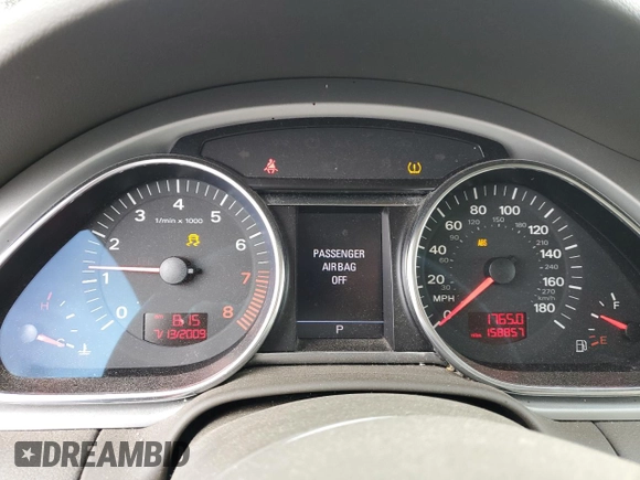 2009 Audi Q7 with VIN WA1AY74L79D017565, listed as a Copart auction lot 53147305 with 158,857 mi miles and Salvage Title. Bid and sale history available at carsss.com. Image 9.