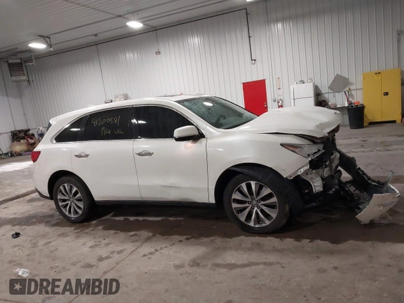 2015 Acura MDX Tech Pkg with VIN 5FRYD4H42FB006235, listed as a IAAI auction lot 41200581 with 159,681 mi miles. Bid and sale history available at carsss.com. Image 12.