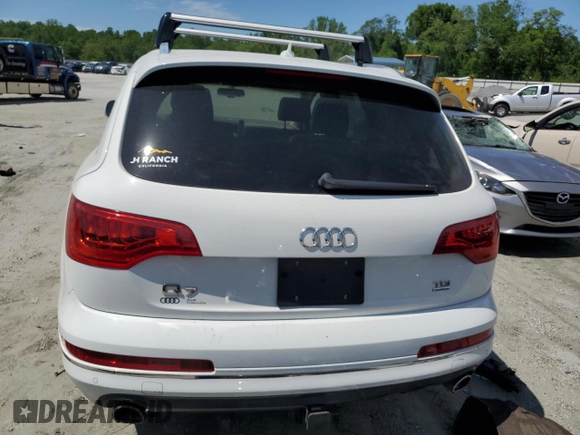 2014 Audi Q7 Premium Plus with VIN WA1LMAFE6ED012514, listed as a Copart auction lot 57918725 with 135,645 mi miles and Salvage title. Bid and sale history available at DreamBid. Image 6.
