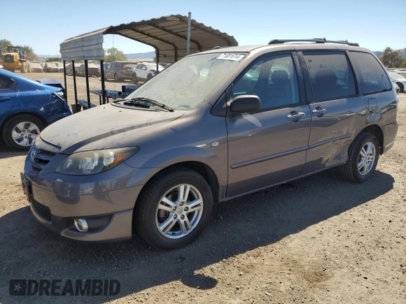 2006 Mazda MPV LX with VIN JM3LW28A660559606, listed as a Copart auction lot 71081614 with 120,200 mi miles and Salvage Title. Bid and sale history available at carsss.com. Image 1.