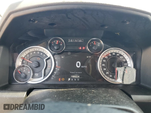 2019 Ram 1500 Classic Warlock with VIN 1C6RR6GT2KS675881, listed as a Copart auction lot 65443724 with 115,546 mi miles and Salvage Title. Bid and sale history available at carsss.com. Image 9.