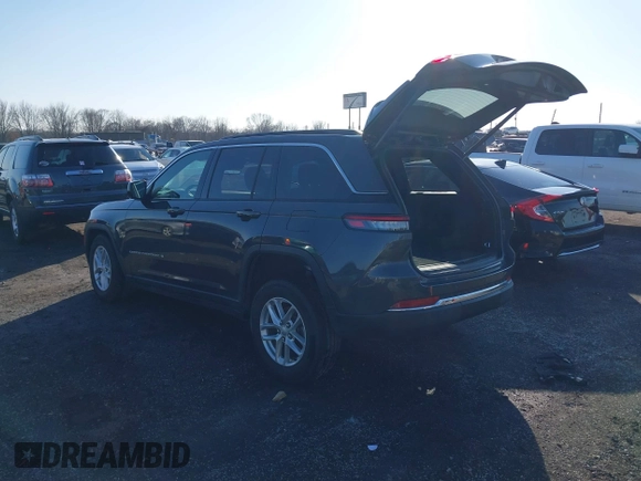 2024 Jeep Grand Cherokee Laredo X with VIN 1C4RJHAG3RC150680, listed as a IAAI auction lot 41390157 with 13,642 mi miles. Bid and sale history available at carsss.com. Image 3.