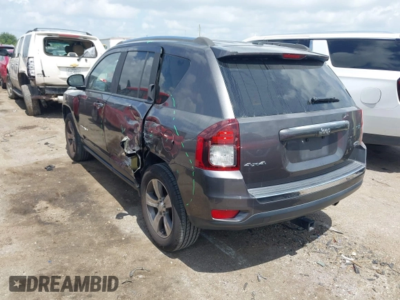 2016 Jeep Compass High Altitude with VIN 1C4NJDEB2GD730774, listed as a IAAI auction lot 42525209 with 143,193 mi miles and . Bid and sale history available at DreamBid. Image 3.