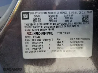 2015 Chevrolet Silverado 1500 LT with VIN 3GCUKREC4FG484813, listed as a Copart auction lot 49317495 with 148,409 mi miles and Salvage Title. Bid and sale history available at carsss.com. Image 12.