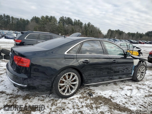2013 Audi A8 3.0L z VIN WAUAGAFD7DN001507, wystawiony jako Copart lot #82858154 z przebiegiem 125 735 mil mil oraz Czysty tytuł • Clean title. Historia ofert i sprzedaży dostępna na DreamBid. Obrazek 3.