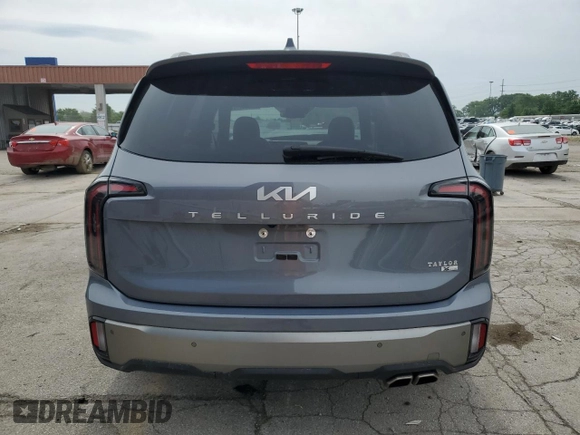 2023 Kia Telluride EX X-Line with VIN 5XYP3DGC6PG366739, listed as a Copart auction lot 58835135 with 33,314 mi miles and Salvage title. Bid and sale history available at DreamBid. Image 6.