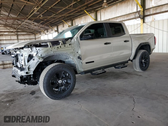 2023 GMC Canyon 2WD Elevation with VIN 1GTP5BEK7P1248837, listed as a Copart auction lot 77825924 with 6,793 mi miles and Salvage Title. Bid and sale history available at carsss.com. Image 1.