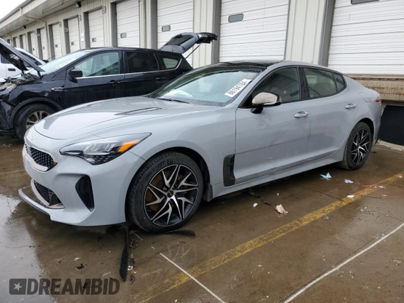 2022 Kia Stinger GT-Line with VIN KNAE35LD3N6115265, listed as a Copart auction lot 86194784 with 35,170 mi miles and Salvage Title. Bid and sale history available at DreamBid. Image 1.
