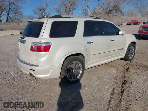 2011 GMC Acadia Denali with VIN 1GKKRTED0BJ325910, listed as a IAAI auction lot 41490017 with 172,155 mi miles and . Bid and sale history available at DreamBid. Image 4.