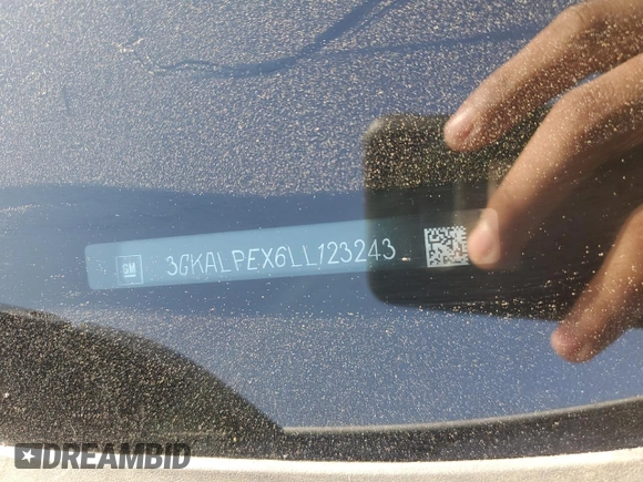 2020 GMC Terrain SLT z VIN 3GKALPEX6LL123243, wystawiony jako Copart lot #49702705 z przebiegiem 44 499 mil mil oraz Szkoda całkowita • Salvage title. Historia ofert i sprzedaży dostępna na DreamBid. Obrazek 12.