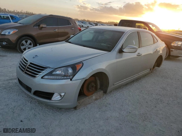 2014 Hyundai Equus Ultimate with VIN KMHGH4JH7EU083148, listed as a Copart auction lot 88606015 with NaN miles and Salvage Title. Bid and sale history available at carsss.com. Image 1.