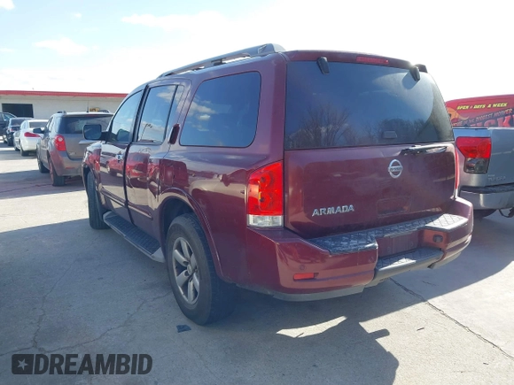 2011 Nissan Armada SV with VIN 5N1AA0ND3BN611820, listed as a IAAI auction lot 41726185 with 246,448 mi miles and . Bid and sale history available at DreamBid. Image 3.