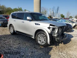 2015 Infiniti QX80 z VIN JN8AZ2NE5F9080124, wystawiony jako Copart lot #55226415 z przebiegiem Nie podano mil oraz Czysty tytuł • Clean title. Historia ofert i sprzedaży dostępna na DreamBid. Obrazek 4.