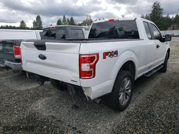 2018 Ford F-150 XL with VIN 1FTEX1EP2JKF41649, listed as a Copart auction lot 49607915 with 87,593 mi miles and Salvage Title. Bid and sale history available at carsss.com. Image 3.