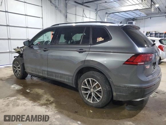 2021 Volkswagen Tiguan S with VIN 3VV0B7AX2MM043676, listed as a Copart auction lot 43992815 with 72,564 mi miles and Salvage Title. Bid and sale history available at DreamBid. Image 2.