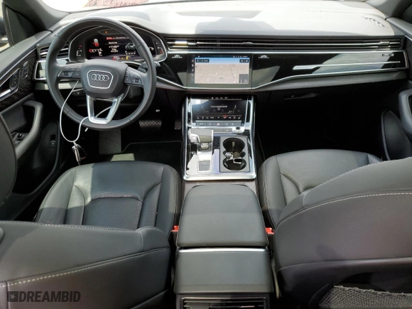 2021 Audi Q8 Premium Plus with VIN WA1EVAF13MD001455, listed as a Copart auction lot 54712313 with 30,394 mi miles. Bid and sale history available at carsss.com. Image 8.