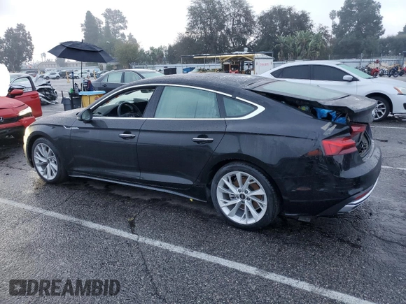 2021 Audi A5 Sportback Premium with VIN WAUABCF50MA033161, listed as a Copart auction lot 82951363 with 682 mi miles. Bid and sale history available at carsss.com. Image 2.