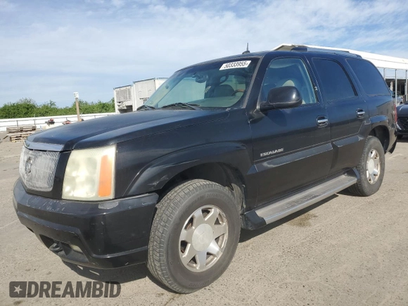 2003 Cadillac Escalade z VIN 1GYEK63N93R143629, wystawiony jako Copart lot #50333955 z przebiegiem 102 828 mil mil oraz Szkoda całkowita • Salvage title. Historia ofert i sprzedaży dostępna na DreamBid. Obrazek 1.