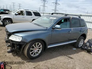 2004 Volkswagen Touareg z VIN WVGCM67L64D022129, wystawiony jako Copart lot #57439455 z przebiegiem Nie podano mil oraz Szkoda całkowita • Salvage title. Historia ofert i sprzedaży dostępna na DreamBid. Obrazek 1.