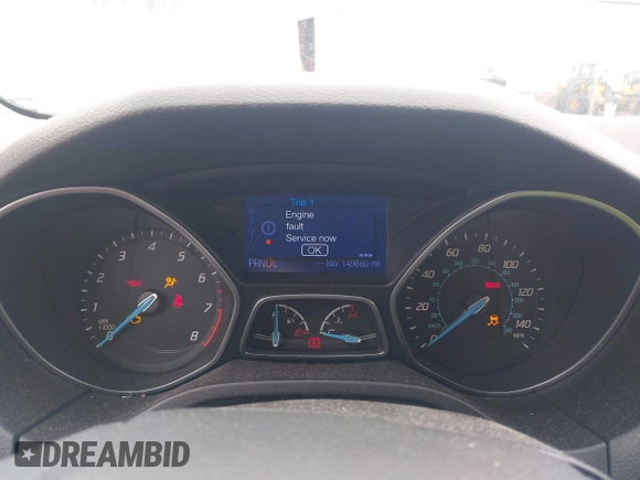 2013 Ford Focus SE with VIN 1FADP3F27DL233262, listed as a IAAI auction lot 41734903 with 149,680 mi miles. Bid and sale history available at carsss.com. Image 7.
