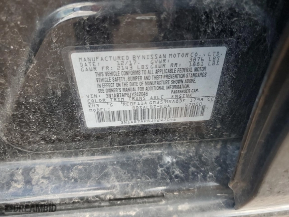 2018 Nissan Sentra SV with VIN 3N1AB7AP8JY242046, listed as a Copart auction lot 50616505 with 141,048 mi miles and Salvage Title. Bid and sale history available at carsss.com. Image 14.