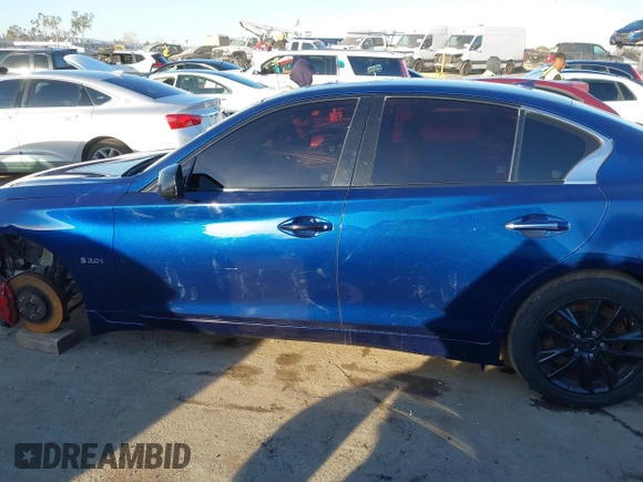2019 Infiniti Q50 RED SPORT 400 with VIN JN1FV7AP4KM760186, listed as a IAAI auction lot 41626042 with 57,324 mi miles. Bid and sale history available at carsss.com. Image 14.