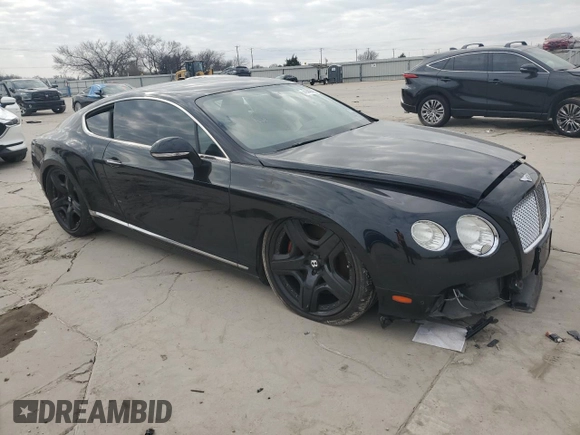2012 Bentley Continental GT with VIN SCBFR7ZAXCC077193, listed as a Copart auction lot 41443665 with 90,262 mi miles and Clean Title. Bid and sale history available at DreamBid. Image 4.