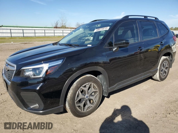 2021 Subaru Forester Premium with VIN JF2SKAJC2MH566929, listed as a Copart auction lot 48075815 with 28,600 mi miles and Salvage Title. Bid and sale history available at carsss.com. Image 1.