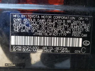 2015 Lexus GS 350 with VIN JTHBE1BL4FA017179, listed as a Copart auction lot 37812373 with 76,610 mi miles. Bid and sale history available at carsss.com. Image 12.