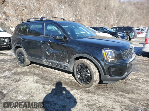 2022 Kia Telluride SX with VIN 5XYP5DHC1NG323836, listed as a Copart auction lot 45961675 with 33,273 mi miles and Salvage title. Bid and sale history available at DreamBid. Image 4.