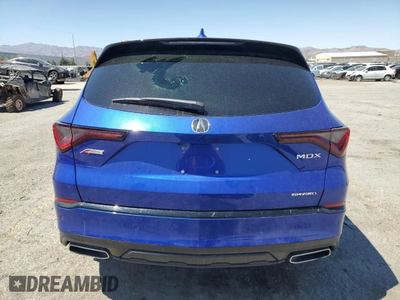 2024 Acura MDX w/A-Spec Package with VIN 5J8YE1H00RL005047, listed as a Copart auction lot 60940675 with 14,032 mi miles and Salvage title. Bid and sale history available at DreamBid. Image 6.