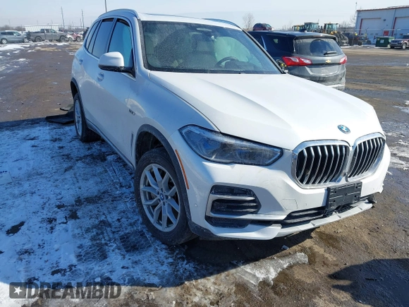 2023 BMW X5 xDrive45e with VIN 5UXTA6C00P9P14126, listed as a IAAI auction lot 41553162 with 36,654 mi miles. Bid and sale history available at carsss.com. Image 1.
