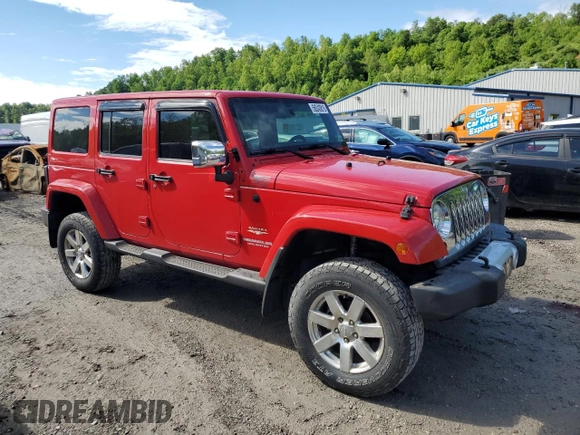 2012 Jeep Wrangler Unlimited Sahara with VIN 1C4BJWEG0CL128417, listed as a Copart auction lot 56243815 with 95,635 mi miles and Salvage title. Bid and sale history available at DreamBid. Image 4.