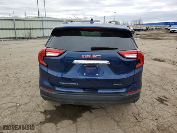 2022 GMC Terrain SLE with VIN 3GKALTEV3NL222273, listed as a Copart auction lot 51262315 with 8,890 mi miles and Clean Title. Bid and sale history available at carsss.com. Image 6.