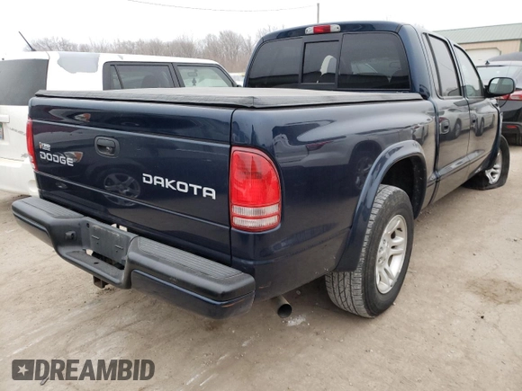 2004 Dodge Dakota Sport with VIN 1D7HL38N84S700019, listed as a Copart auction lot 49158204 with 95,636 mi miles and Salvage Title. Bid and sale history available at carsss.com. Image 3.