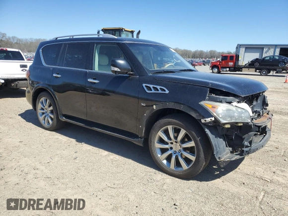 2014 Infiniti QX80 with VIN JN8AZ2NE3E9069203, listed as a Copart auction lot 49429005 with 202,933 mi miles and Clean Title. Bid and sale history available at carsss.com. Image 4.