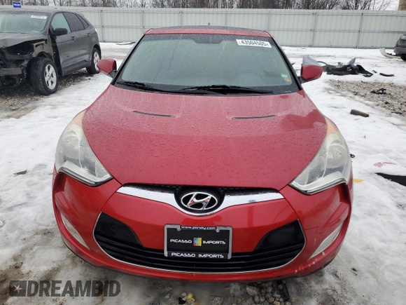 2012 Hyundai Veloster w/Red Int z VIN KMHTC6AD4CU077956, wystawiony jako Copart lot #43504505 z przebiegiem 103 183 mil mil oraz Szkoda całkowita • Salvage title. Historia ofert i sprzedaży dostępna na DreamBid. Obrazek 5.