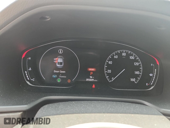 2019 Honda Accord Touring with VIN 1HGCV2F98KA007468, listed as a Copart auction lot 61555455 with 93,049 mi miles and Salvage title. Bid and sale history available at DreamBid. Image 9.