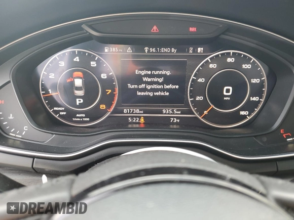 2017 Audi A4 Premium Plus z VIN WAUENAF42HN042737, wystawiony jako Copart lot #54139895 z przebiegiem 81 738 mil mil oraz Szkoda całkowita • Salvage title. Historia ofert i sprzedaży dostępna na DreamBid. Obrazek 9.