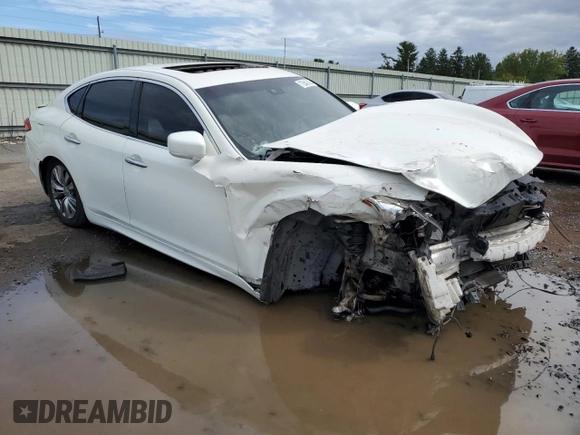 2013 Infiniti M37 with VIN JN1BY1AR0DM601088, listed as a Copart auction lot 73543164 with 215,014 mi miles and Salvage Title. Bid and sale history available at carsss.com. Image 4.