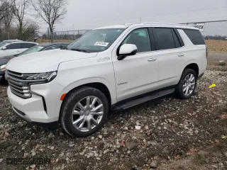 2021 Chevrolet Tahoe High Country with VIN 1GNSKTKL6MR394950, listed as a Copart auction lot 83181434 with 57,761 mi miles and Salvage Title. Bid and sale history available at carsss.com. Image 1.